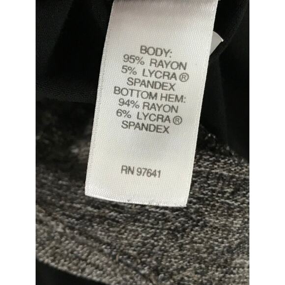 J Jill Wearever Size Large Black Grey Button Front Knit Tunic Top Layer - Picture 9 of 10